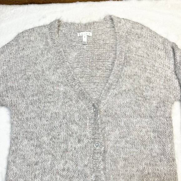 Leith Alpaca Blend Cardigan Eyelash Knit Sz Small - Picture 4 of 10